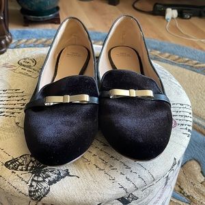 Zara velvet flats